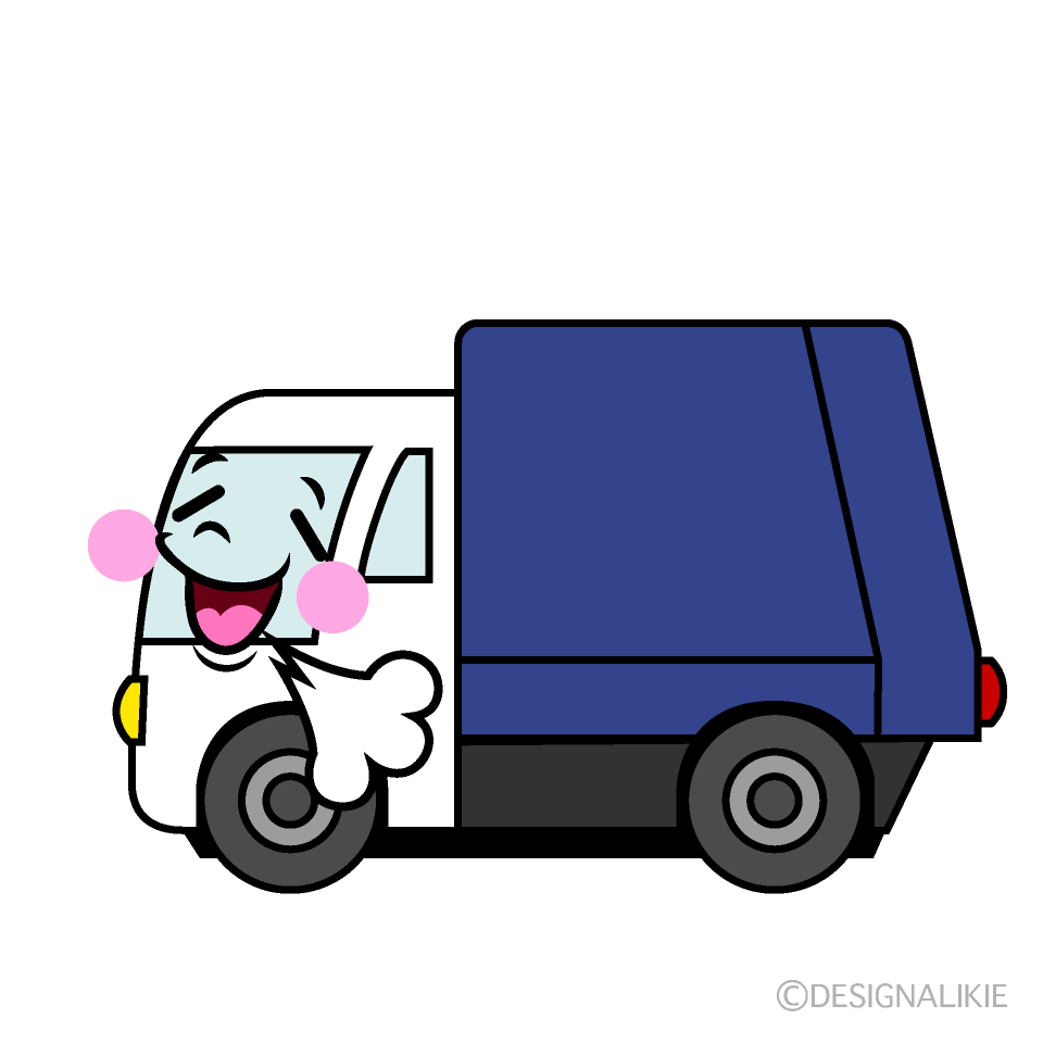 かわいいほっとする清掃車イラスト