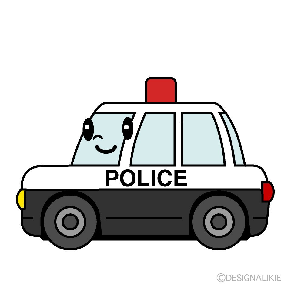 かわいい警察パトカーイラスト