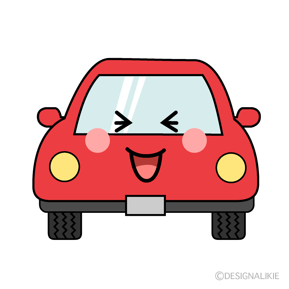 かわいい笑う車のイラスト素材 Illustcute