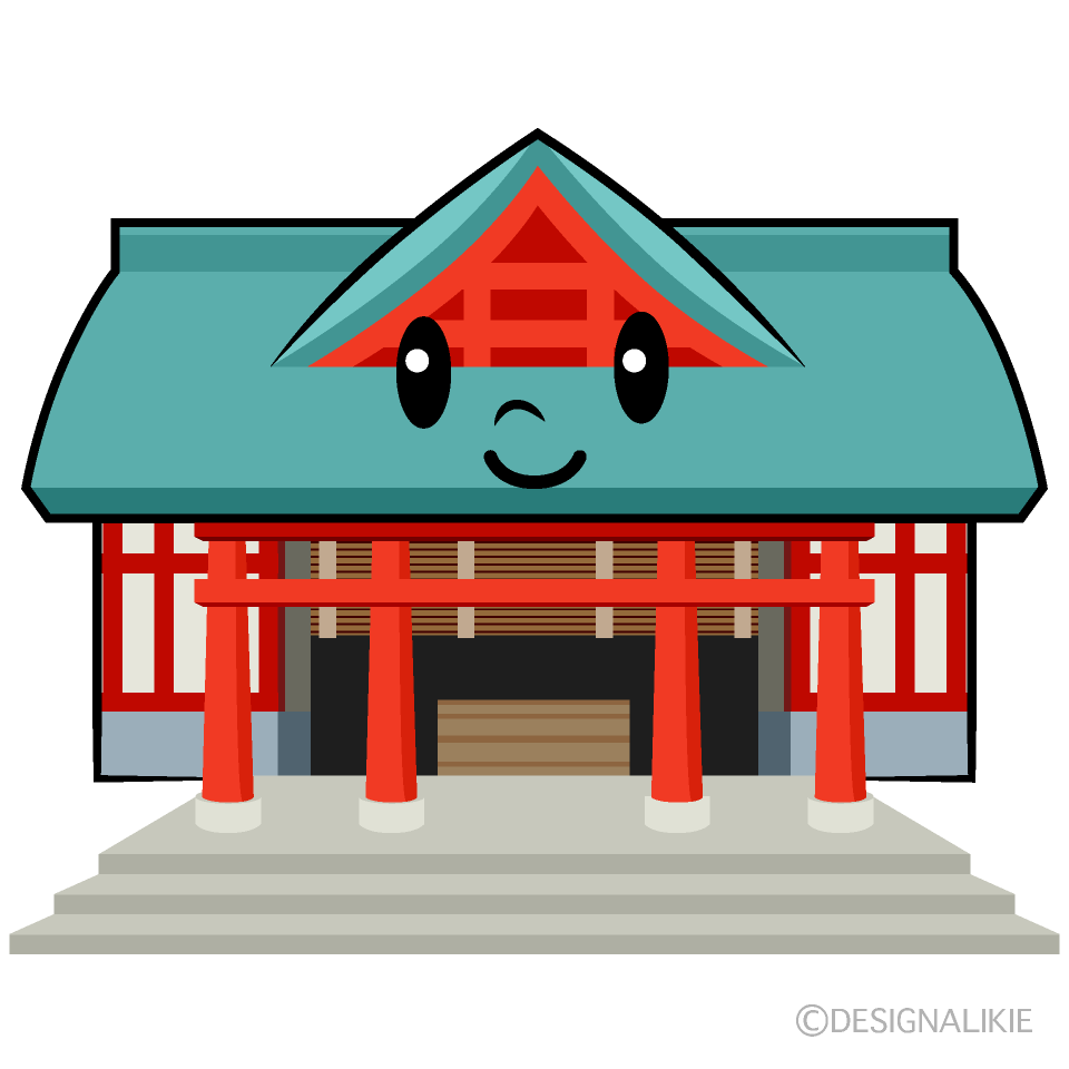 かわいい神社イラスト