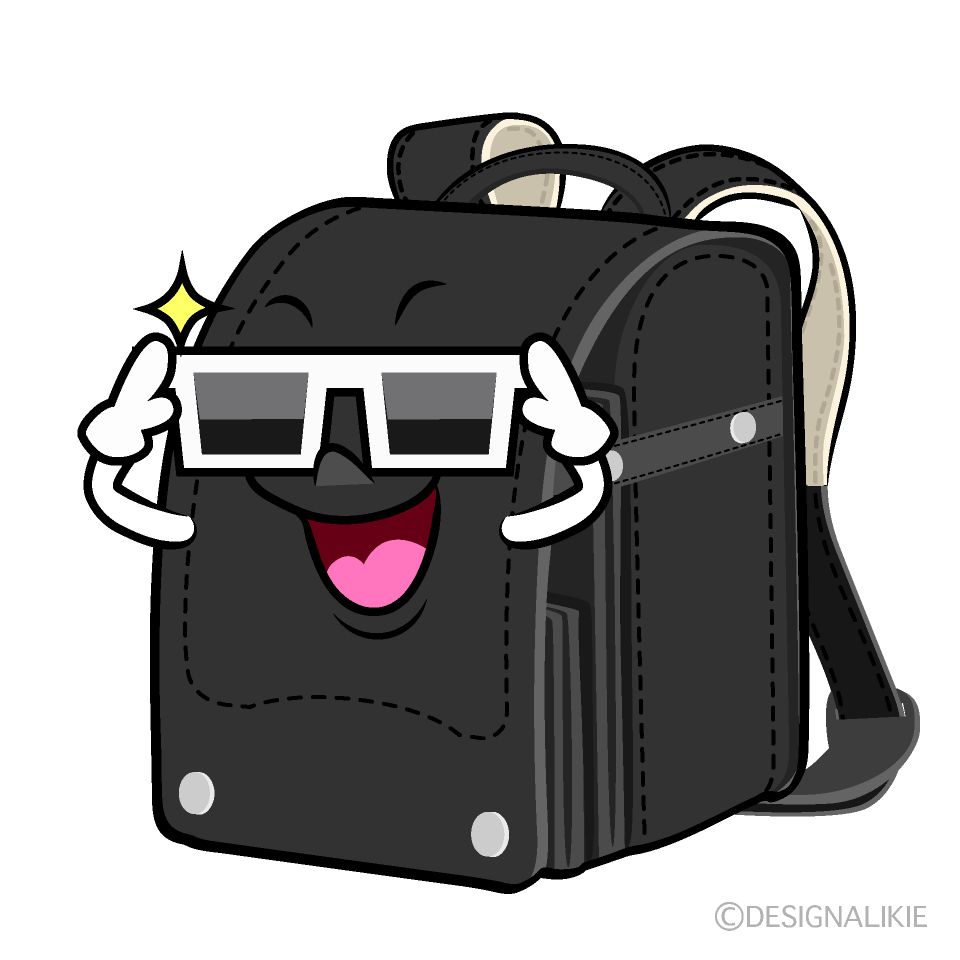 Cute Sunglasses Black School Backpack Clipart