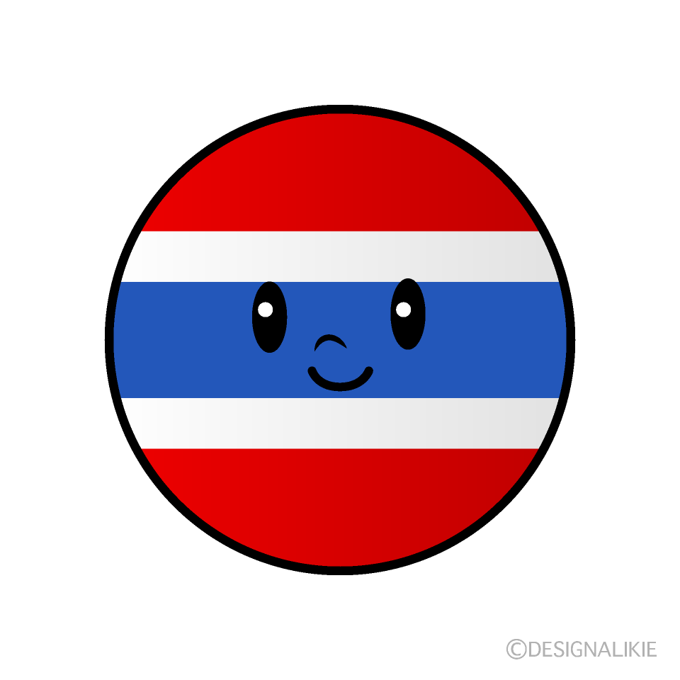 Cute Thai Flag (Round) Clipart