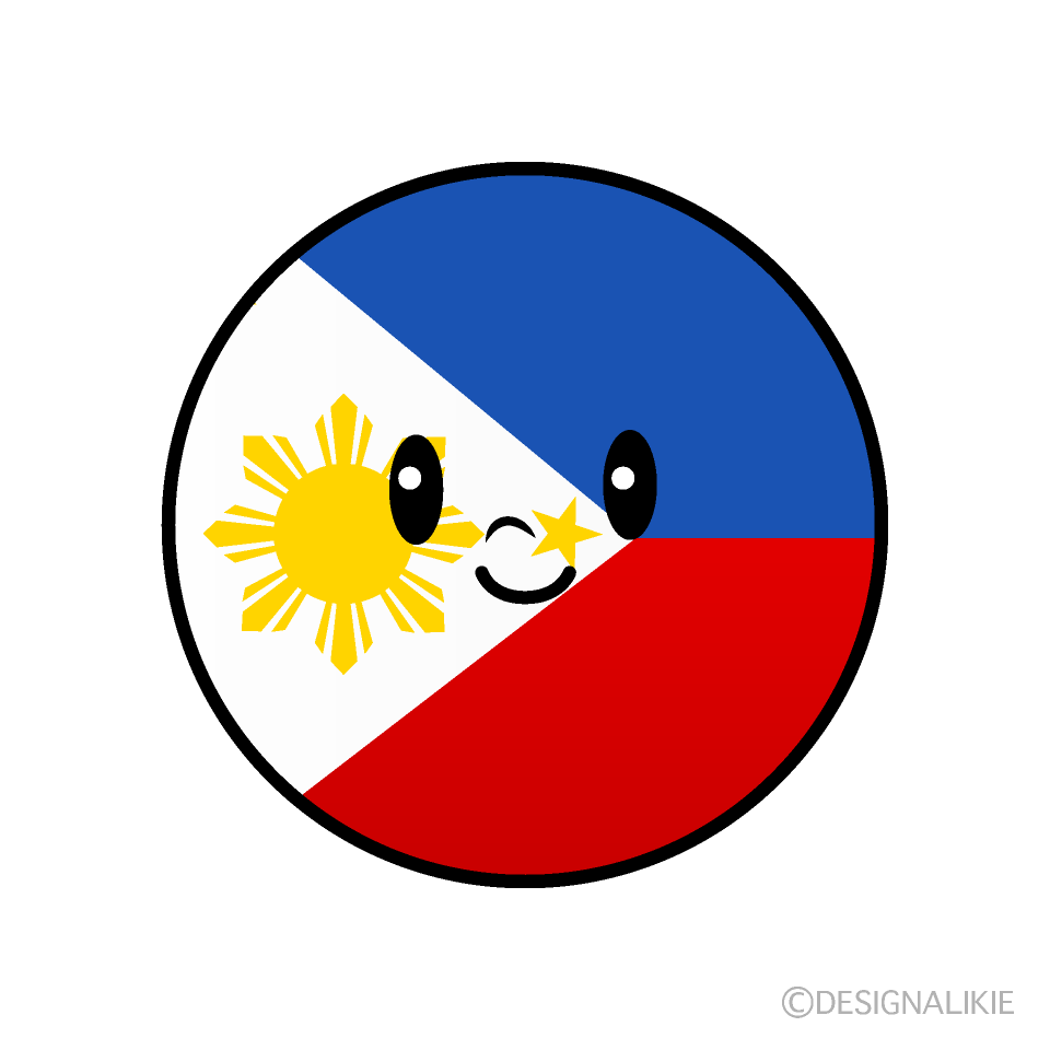 Cute Philippine Flag (Round) Clipart