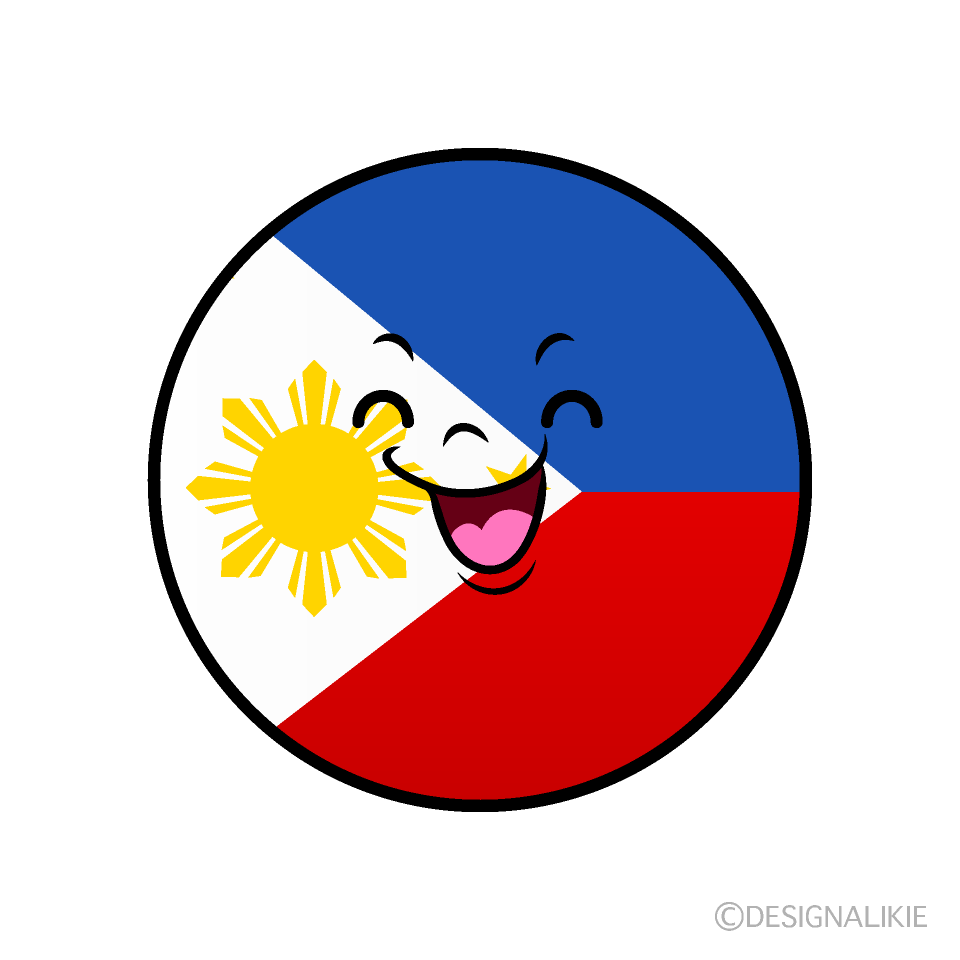 Cute Smiling Philippine Flag (Round) Clipart