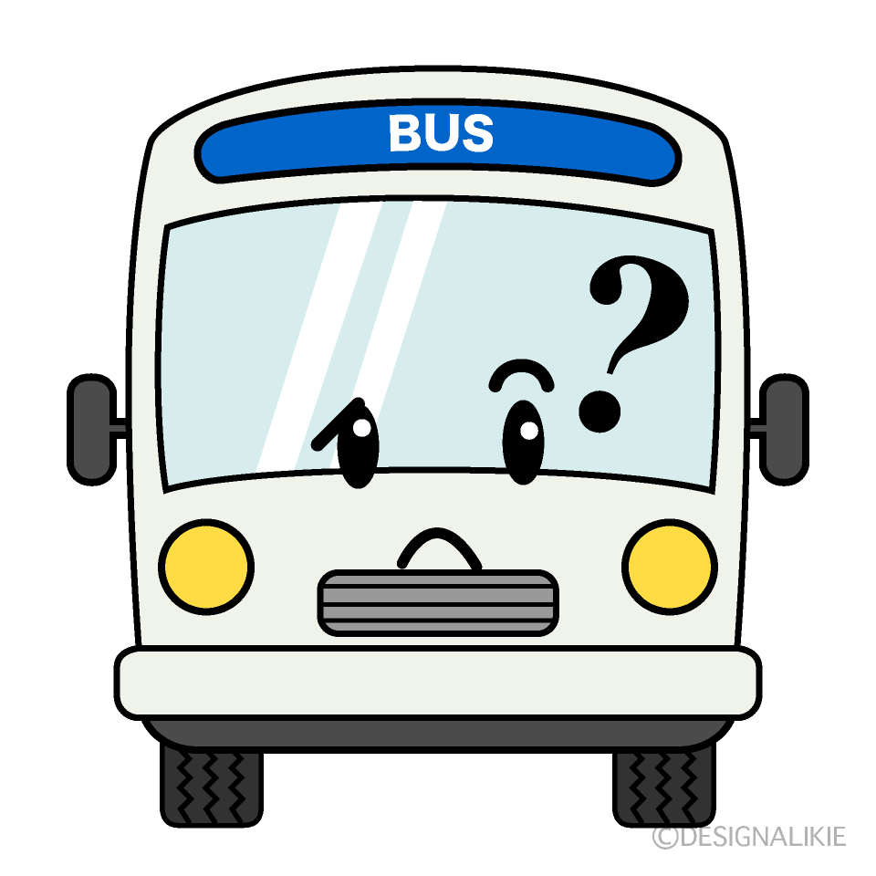 かわいい考えるバスのイラスト素材 Illustcute