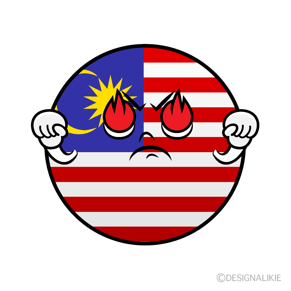 Cute Passionate Malaysian Flag (Round) Clipart