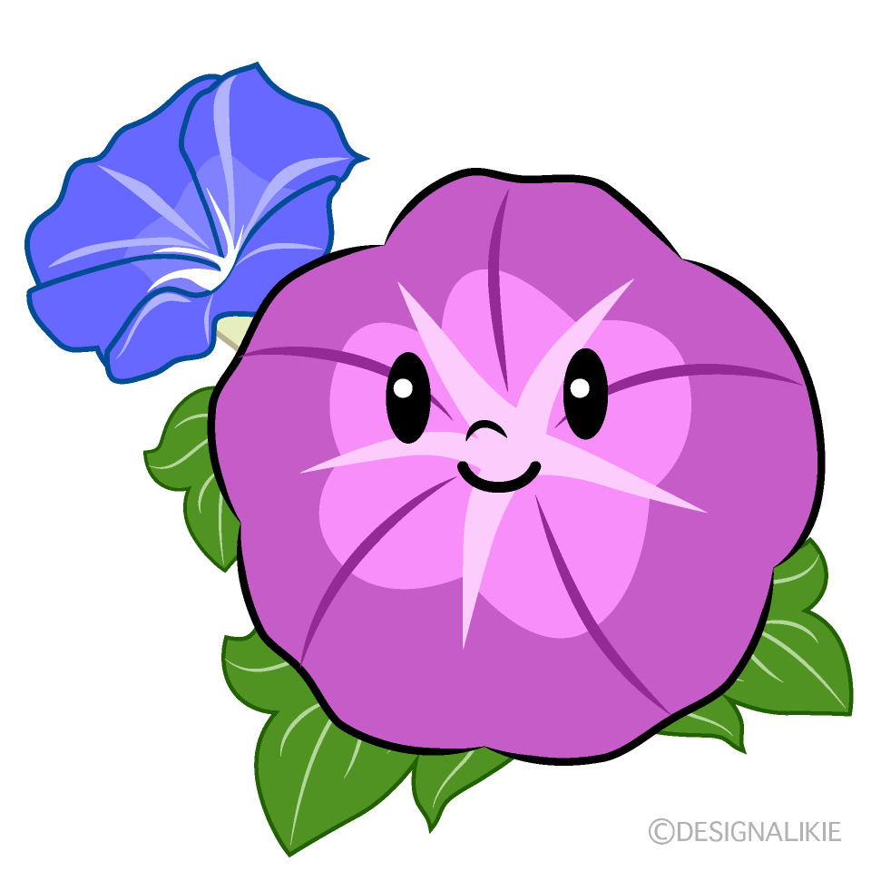 Cute Purple Morning Glory Clipart