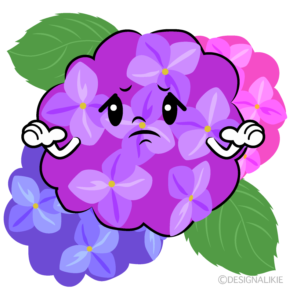 Cute Troubled Hydrangea Clipart