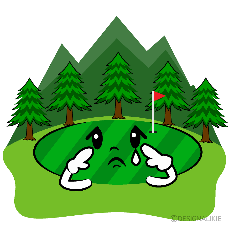 Cute Sad Golf Course Clipart