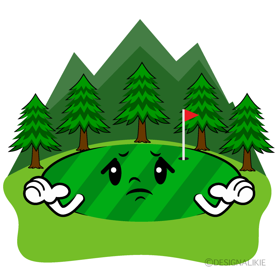 Cute Troubled Golf Course Clipart