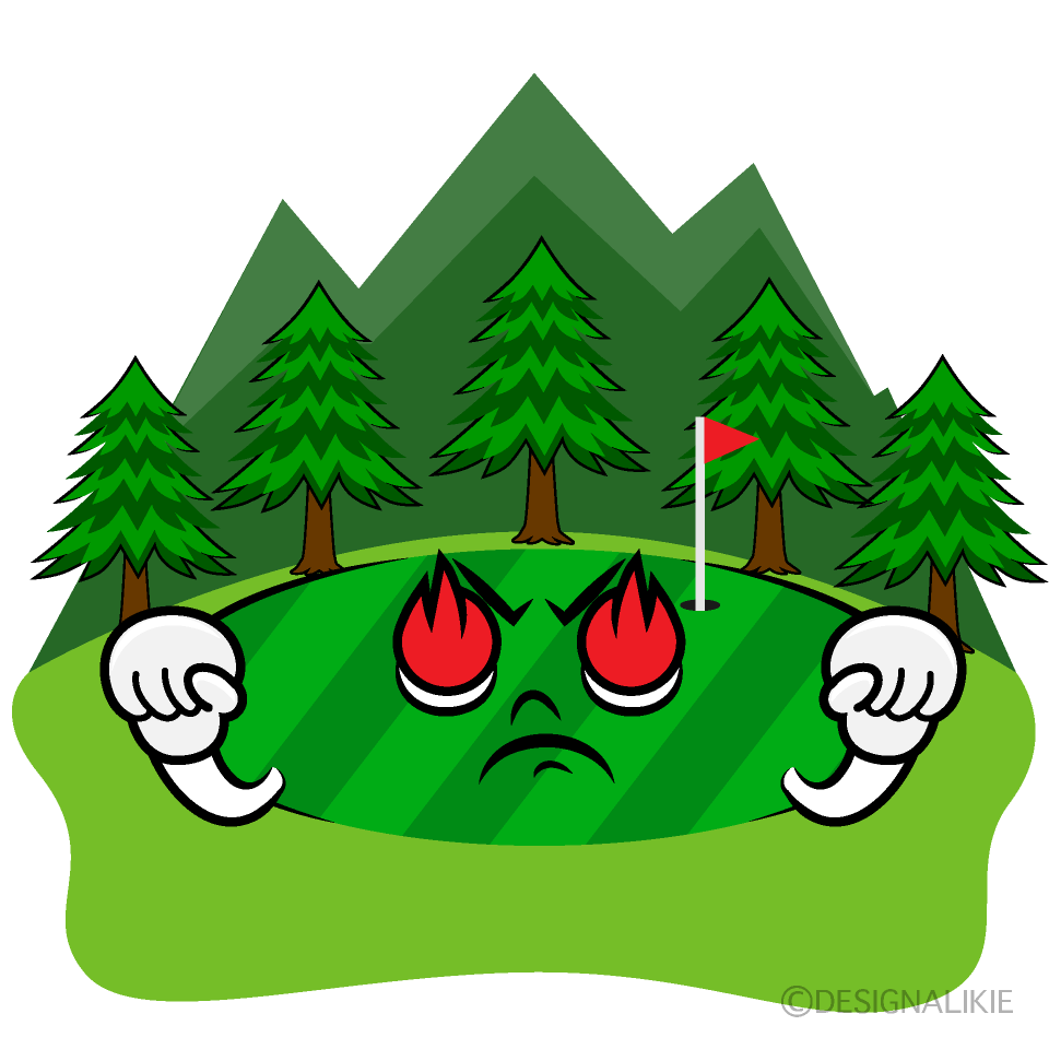 Cute Passionate Golf Course Clipart