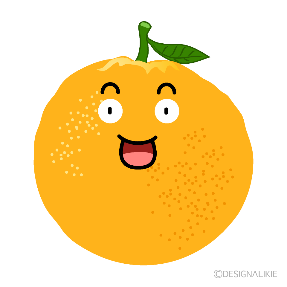 かわいい驚くオレンジのイラスト素材 Illustcute