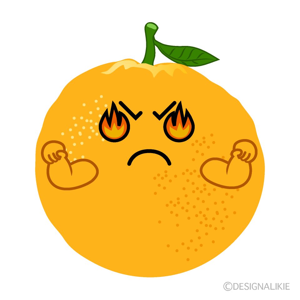かわいい燃えるオレンジのイラスト素材 Illustcute