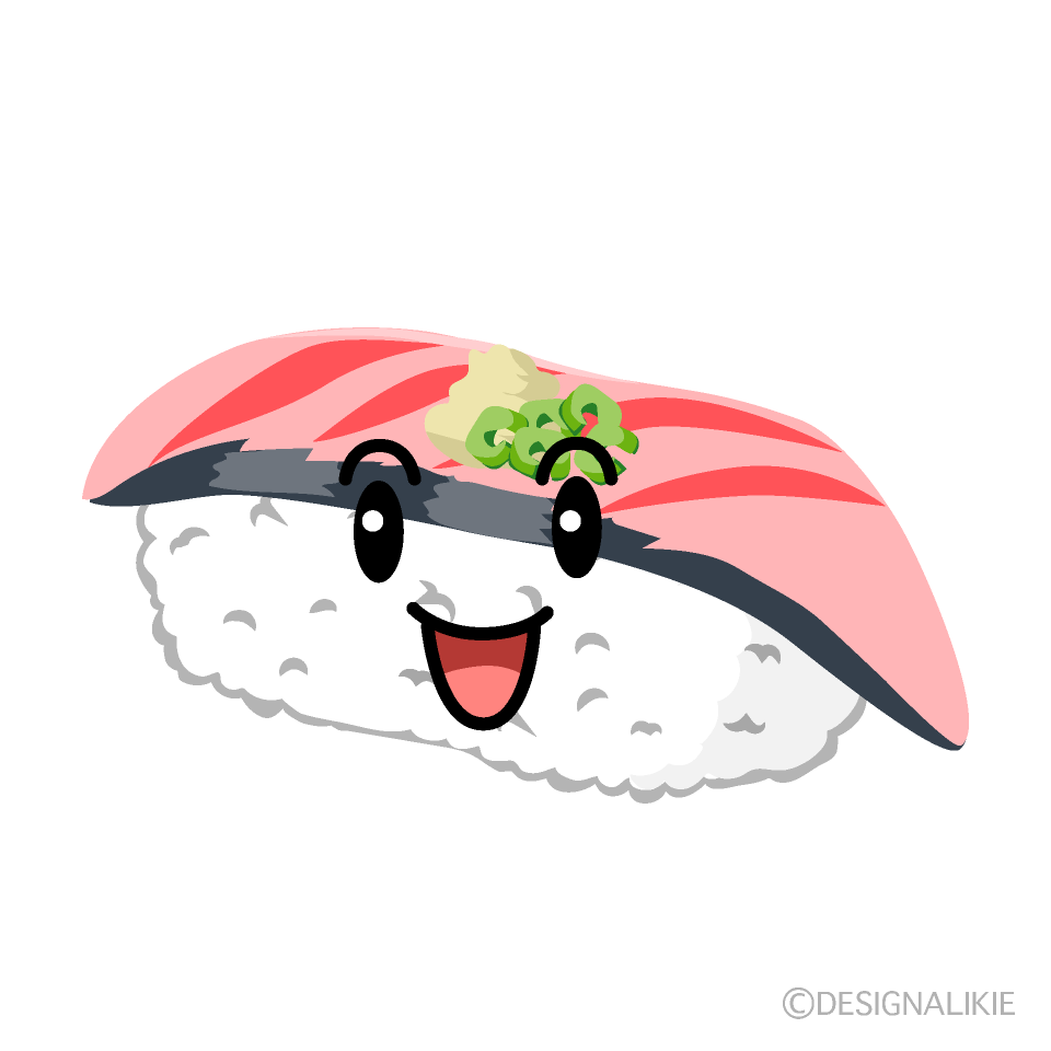 かわいいアジ寿司イラスト