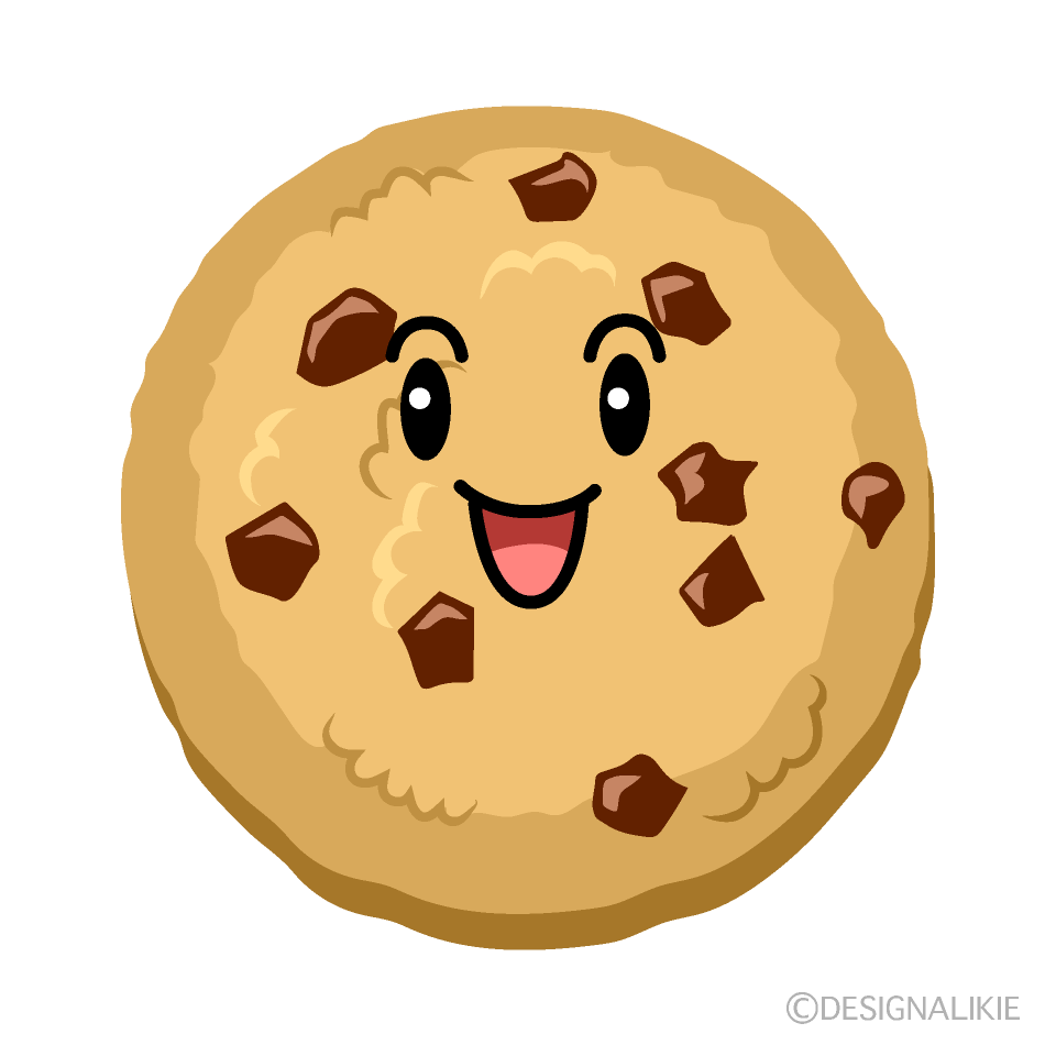 かわいい笑顔のクッキーイラスト