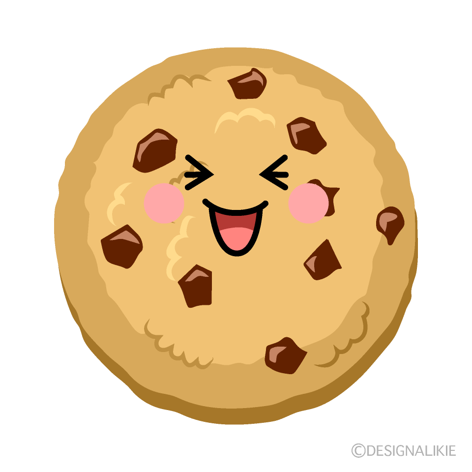 かわいい笑うクッキーイラスト