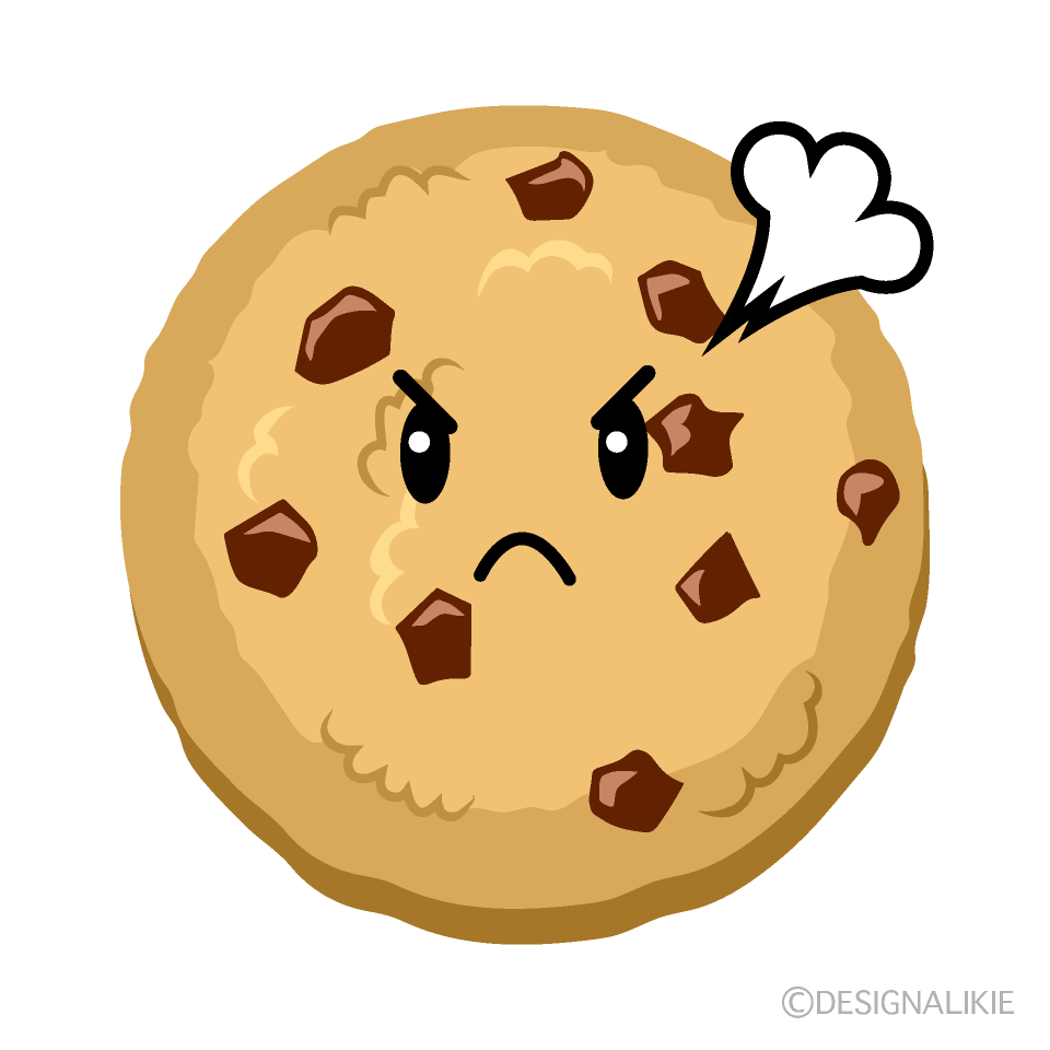 かわいい怒るクッキーイラスト