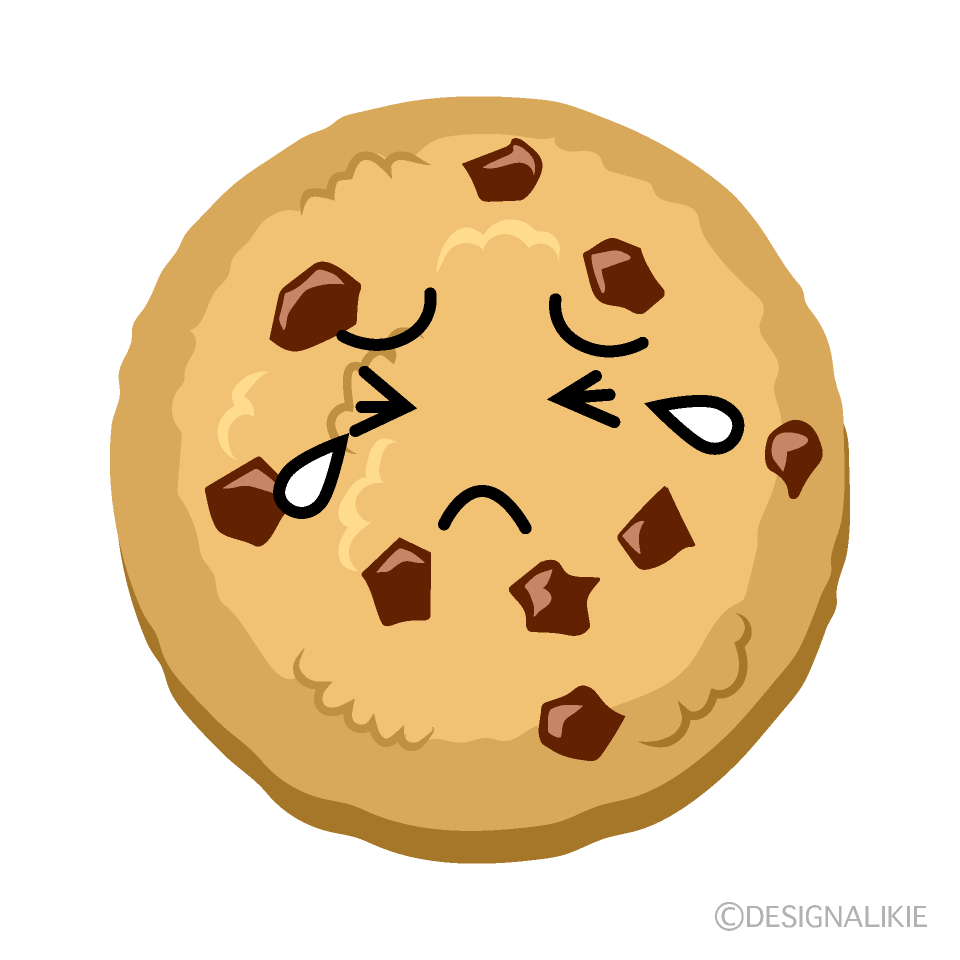 かわいい泣くクッキーイラスト