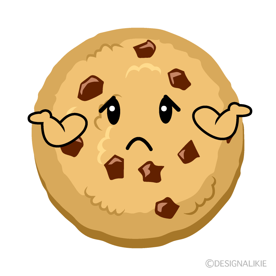 かわいい困るクッキーのイラスト素材 Illustcute