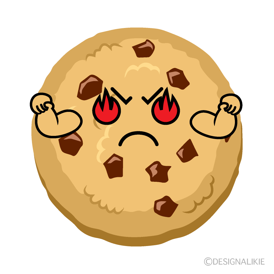 かわいい燃えるクッキーイラスト
