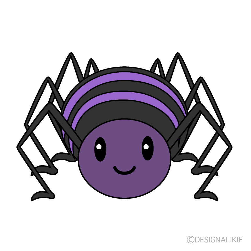かわいい蜘蛛のイラスト素材 Illustcute