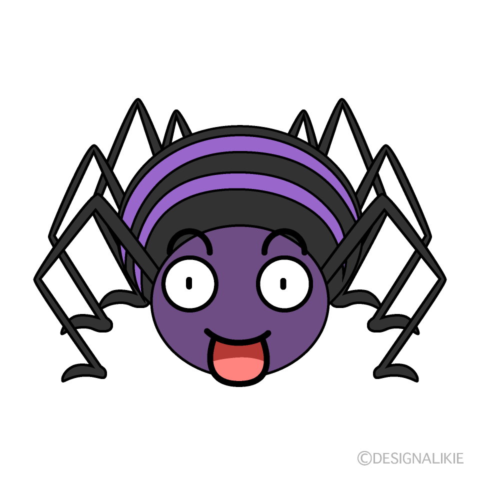 かわいい驚く蜘蛛イラスト
