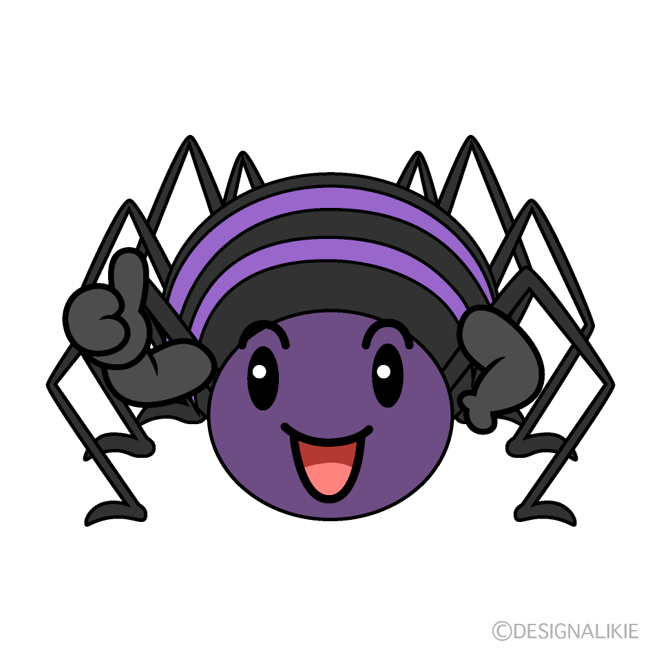 かわいいいいね の蜘蛛のイラスト素材 Illustcute