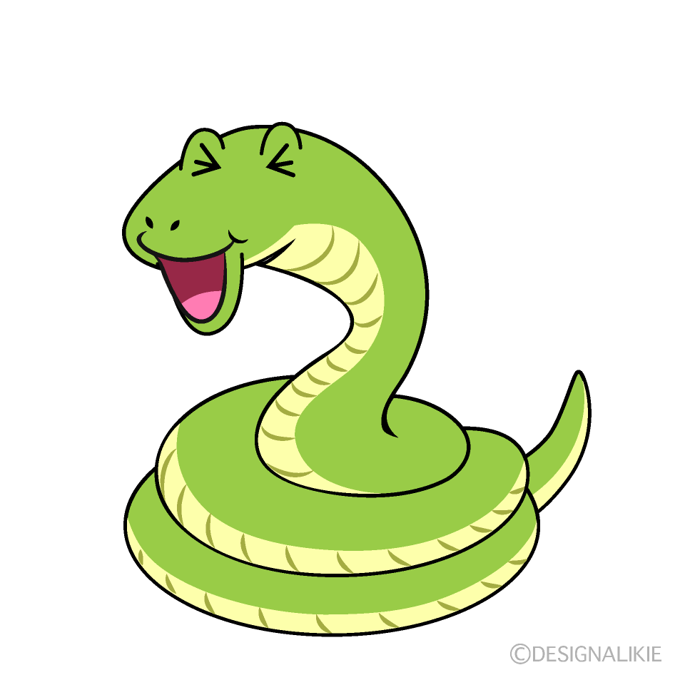 Cute Laughing Snake Clipart