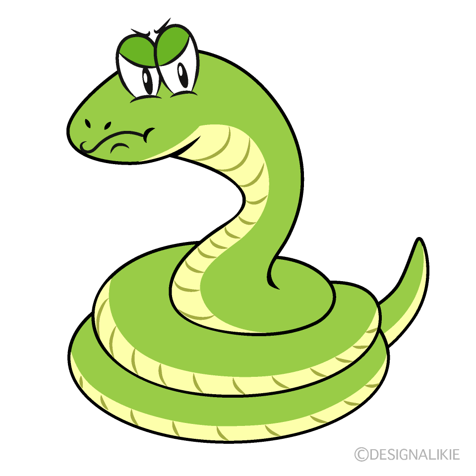 かわいい怒るヘビのイラスト素材 Illustcute