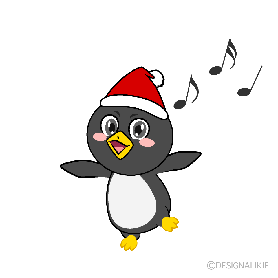 かわいいクリスマスのペンギンイラスト