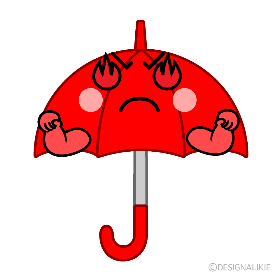 かわいい燃える傘のイラスト素材 Illustcute