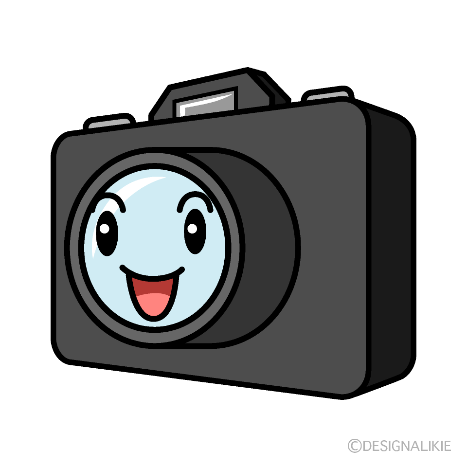 かわいい笑顔のカメライラスト
