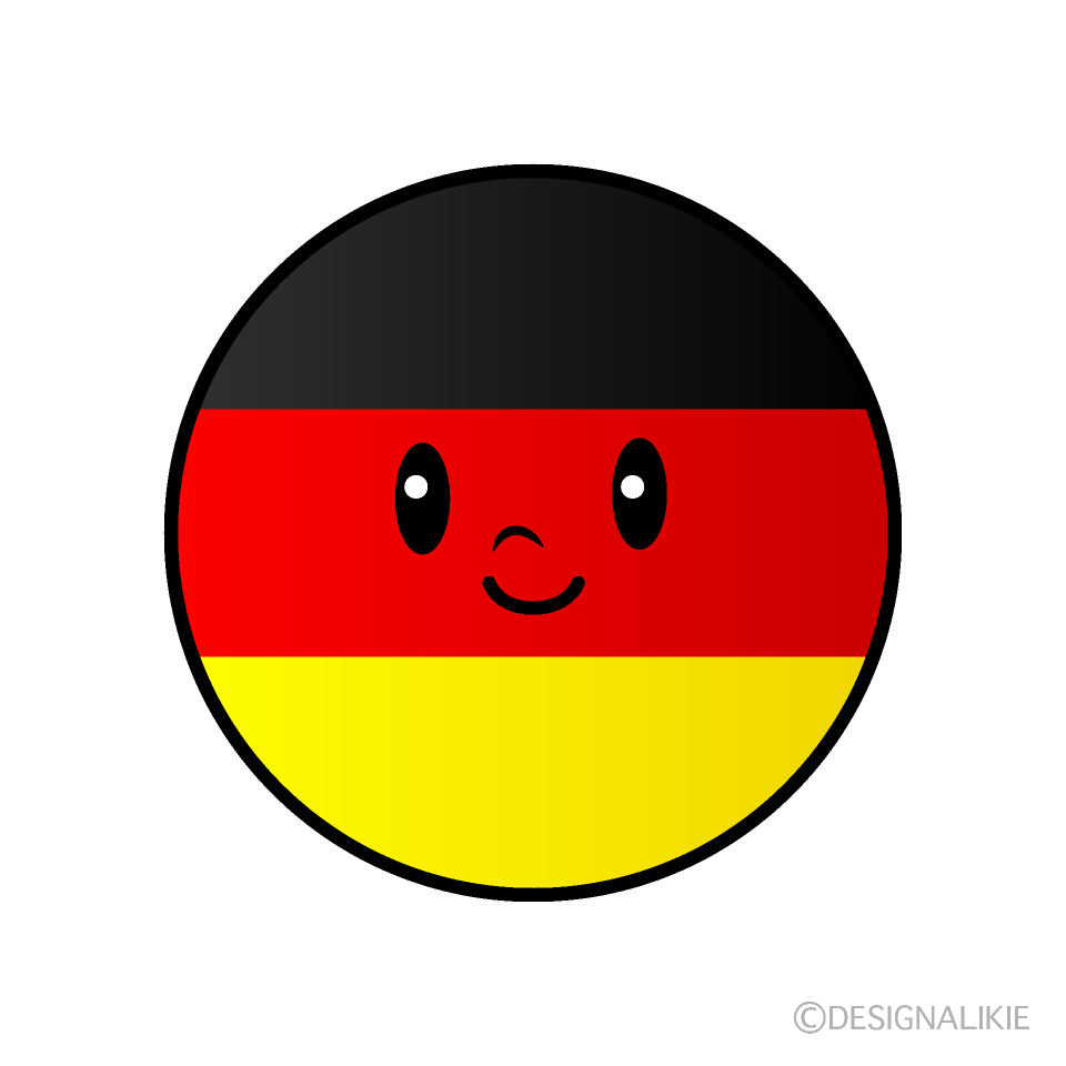 Cute German Flag (Round) Clipart