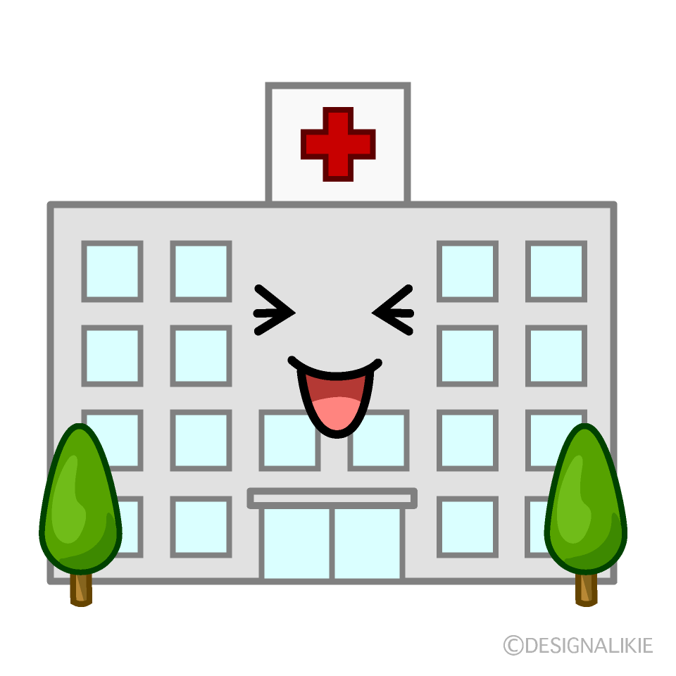 かわいい笑う病院のイラスト素材 Illustcute