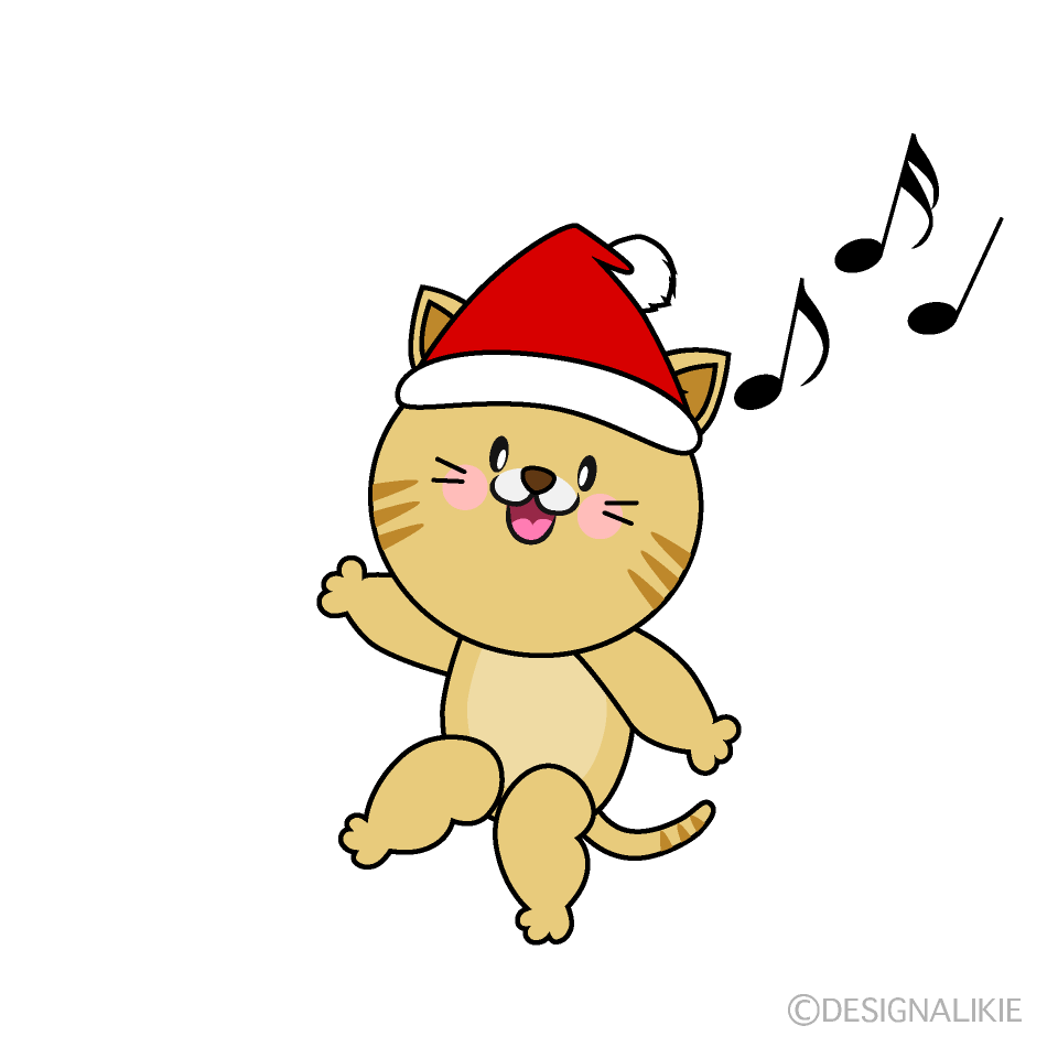 かわいいクリスマスの猫のイラスト素材 Illustcute