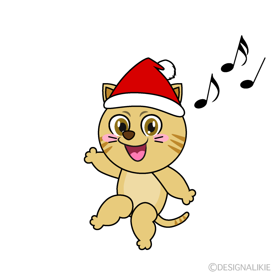 かわいいクリスマスの猫イラスト