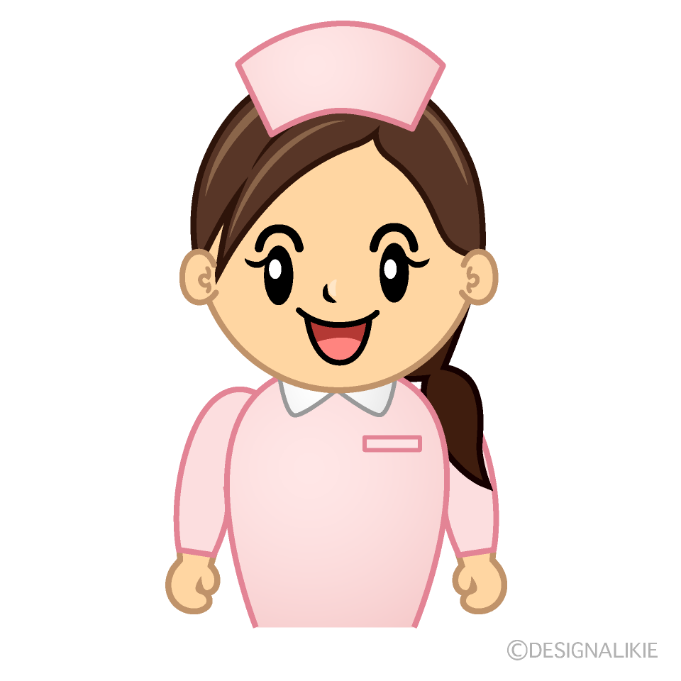 かわいい笑顔の看護婦イラスト