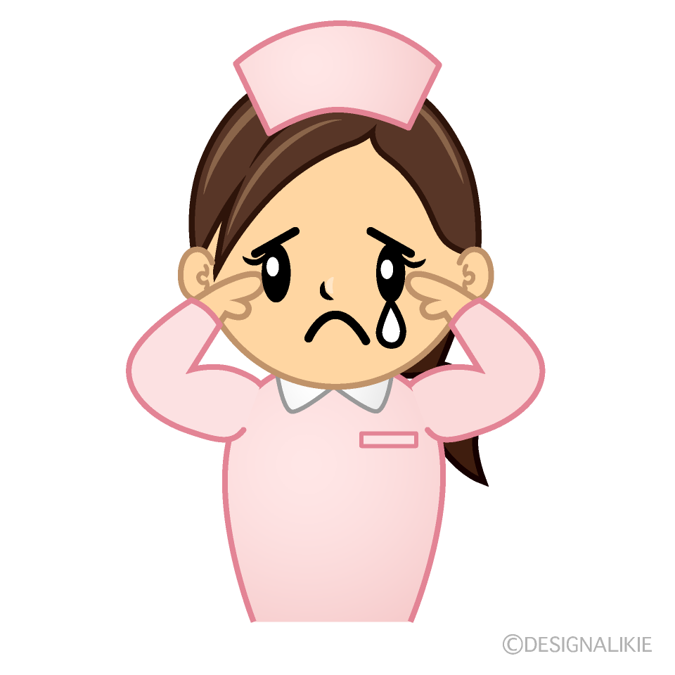 Cute Sad Nurse Clipart