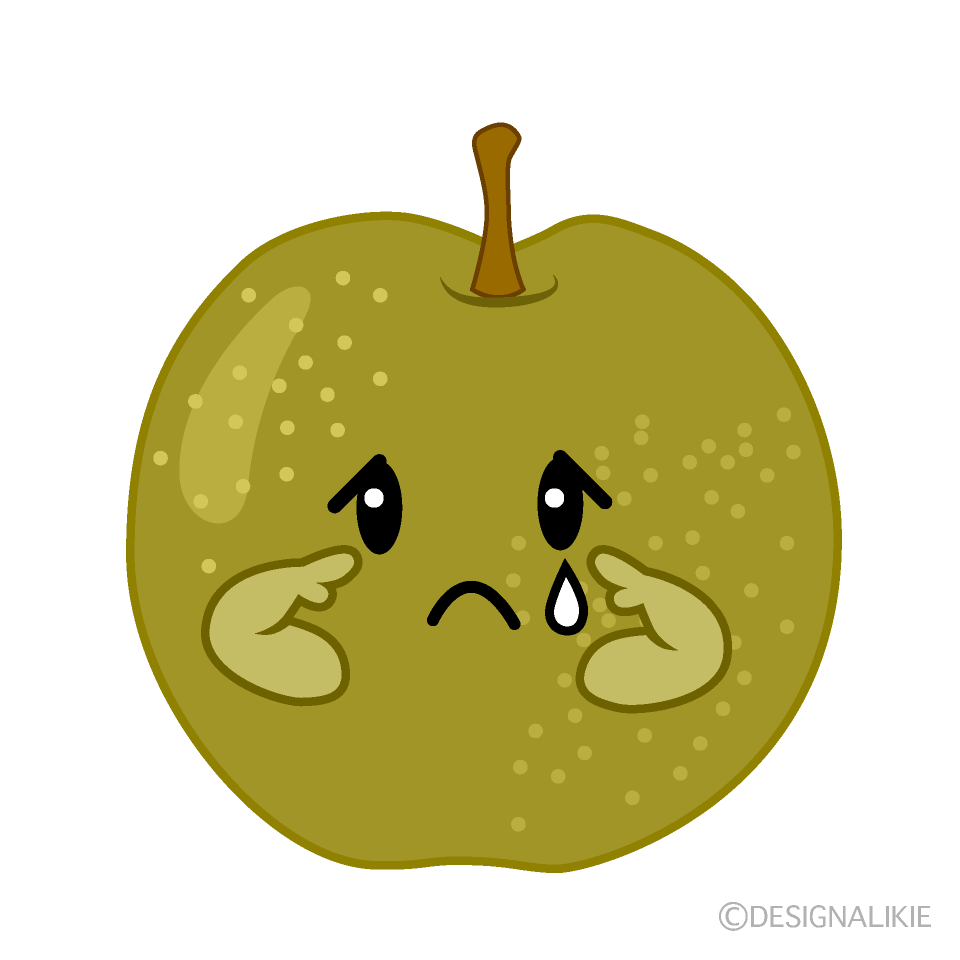 かわいい悲しい梨イラスト