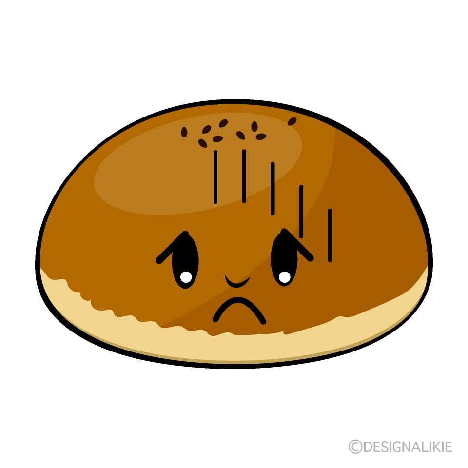 Cute Depressed Anpan Clipart