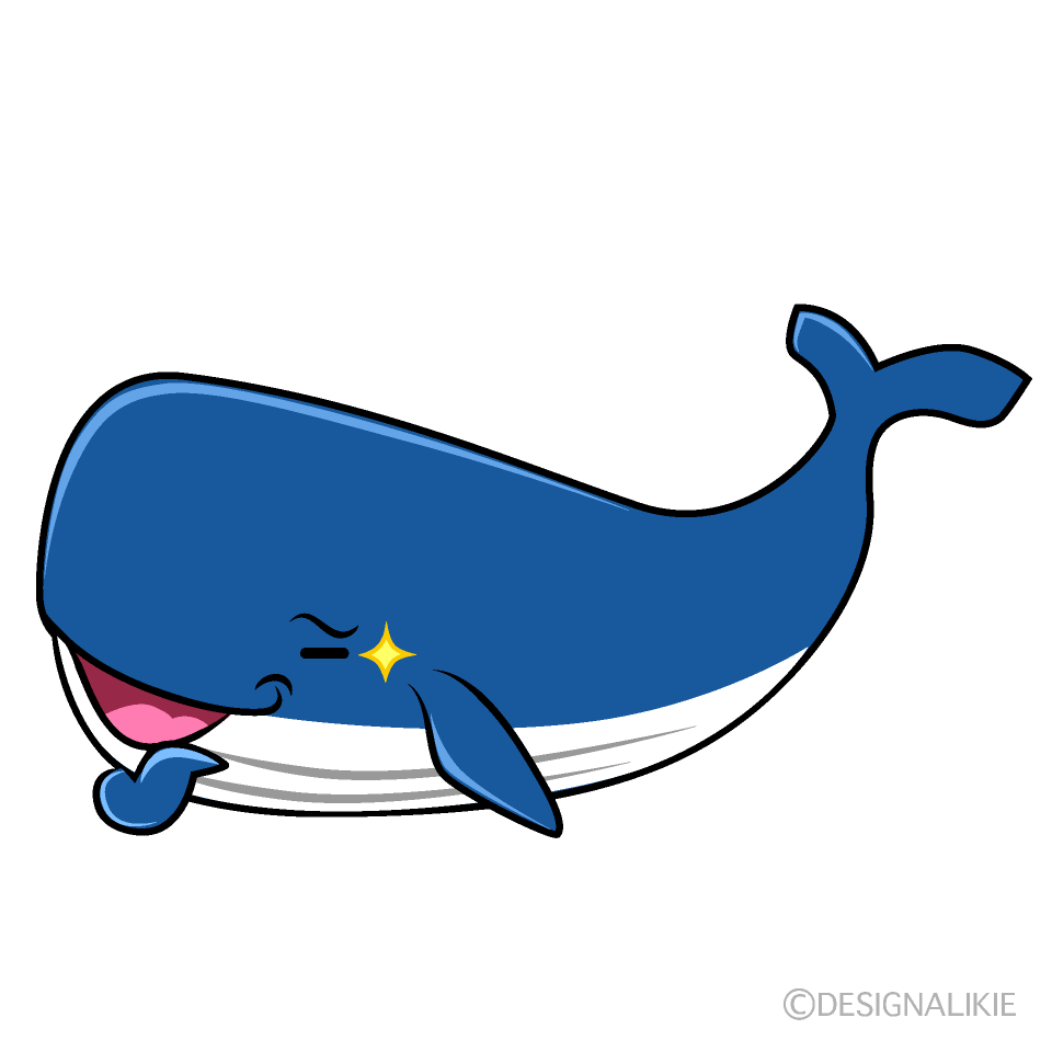 かわいいいいね のクジラのイラスト素材 Illustcute