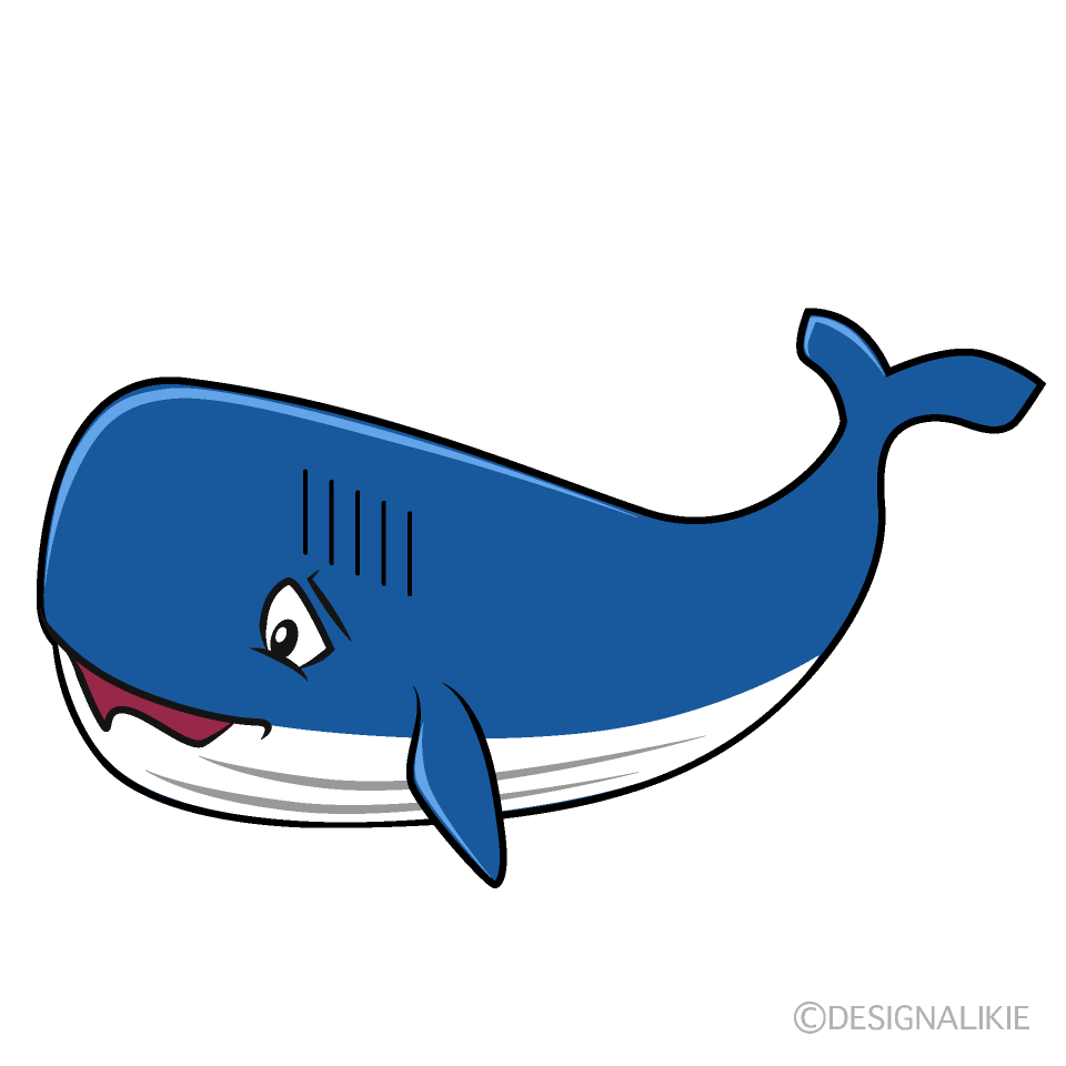 可愛い困るクジラのフリーイラスト素材 Illustcute