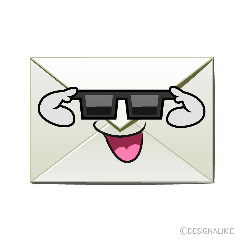 かわいいサングラスのメールのイラスト素材 Illustcute