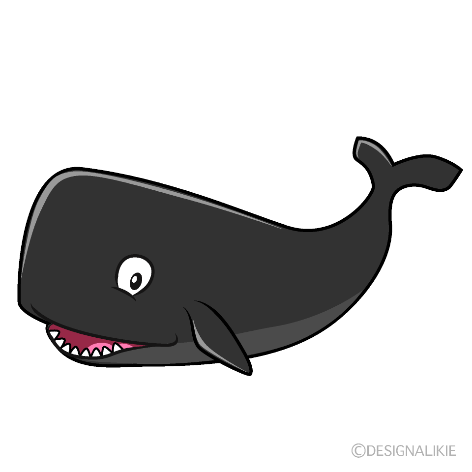 かわいいマッコウクジラのイラスト素材 Illustcute