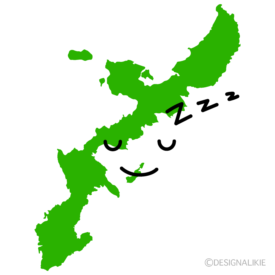 かわいい寝る沖縄イラスト