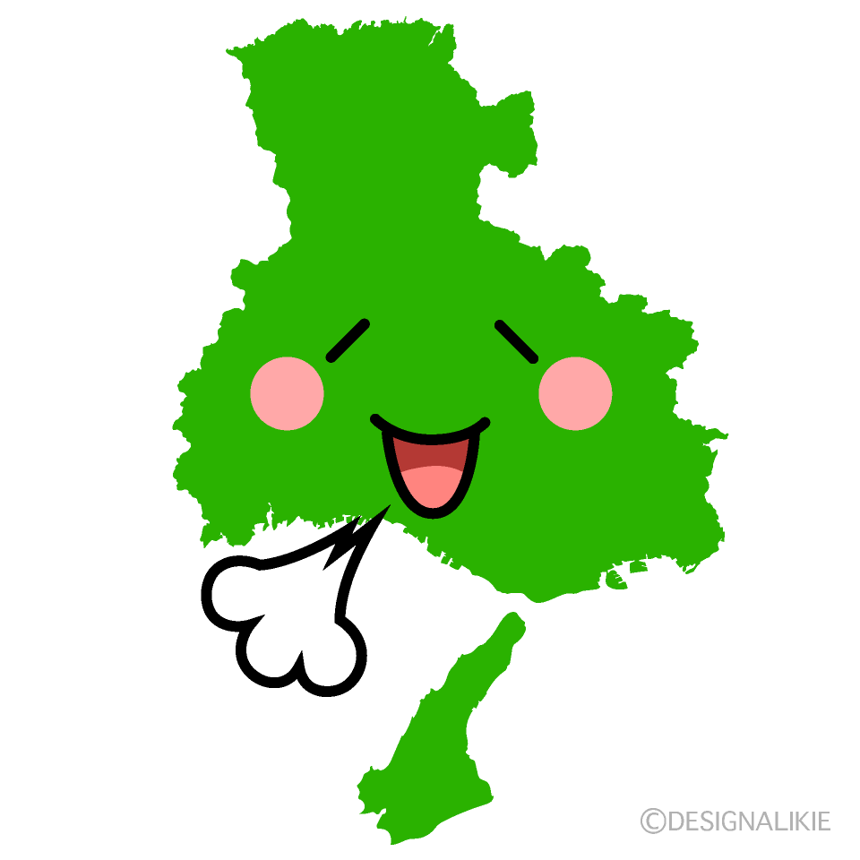 かわいいリラックスする兵庫県イラスト