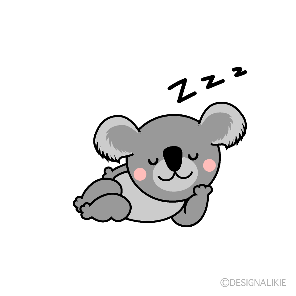 かわいい寝るコアラのイラスト素材 Illustcute