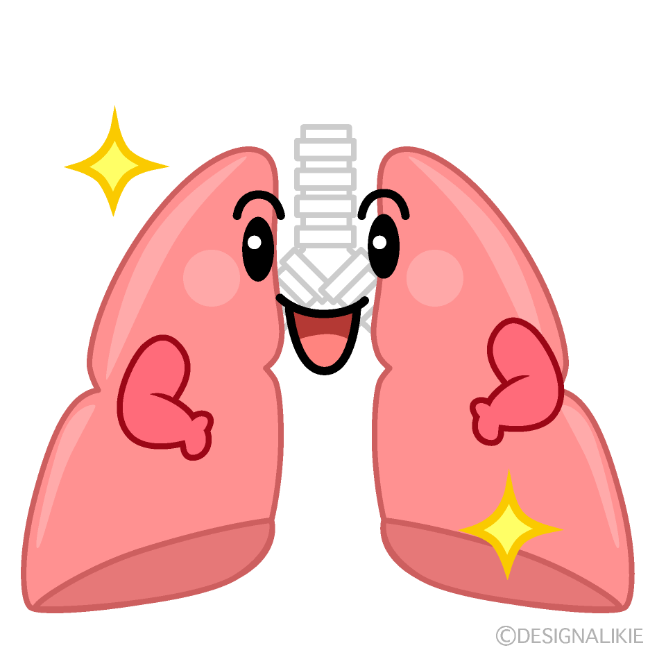 かわいい煌く肺のイラスト素材 Illustcute