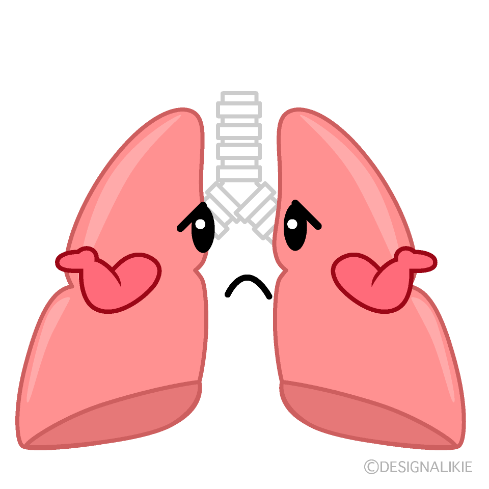 かわいい困る肺イラスト
