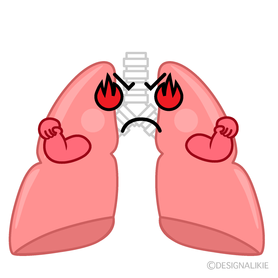 かわいい熱意の肺イラスト